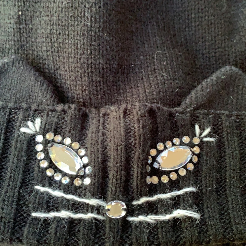 GAP Kids CAT HAT w Pom Pom S/M Lined w Soft Fleece